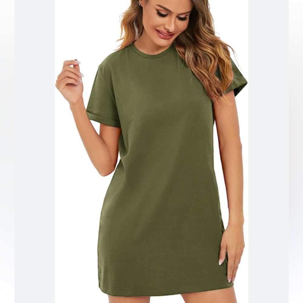 French Connection Olive Green Dress